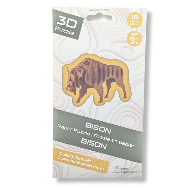 3D Puzzle Bison