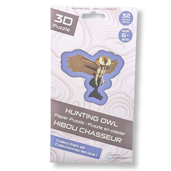 3D Puzzle Hunting Owl