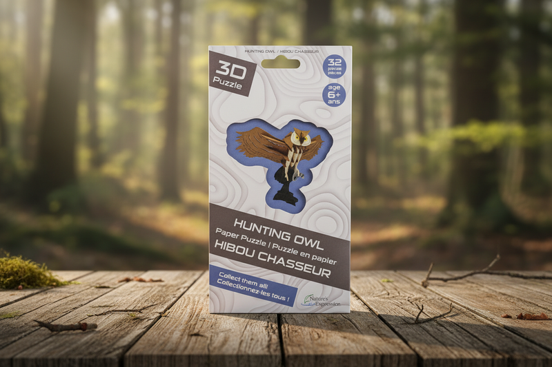 3D Puzzle Hunting Owl