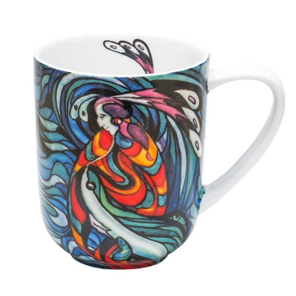 Don Chase Spirit Fish Porcelain Mug on a white background