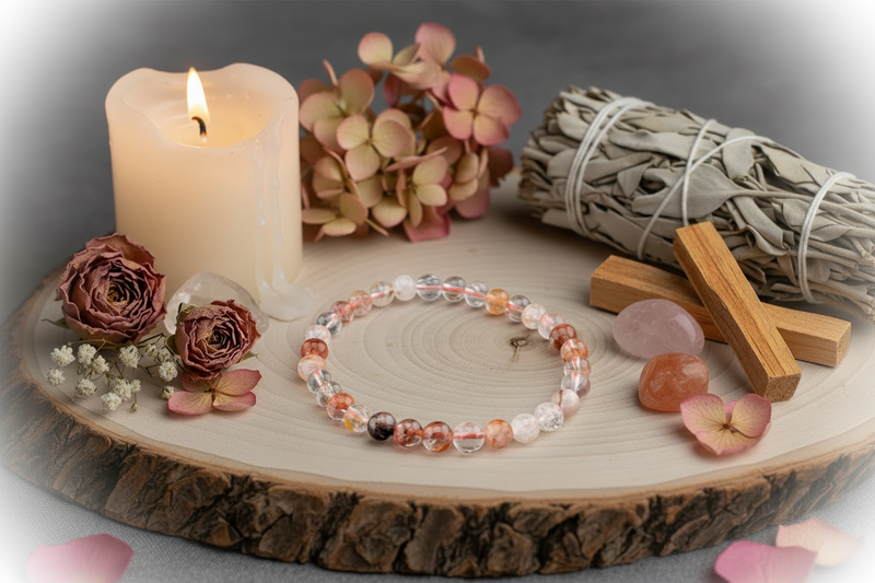 6mm-8mm Bracelet Red Fire Himalayan Quartz