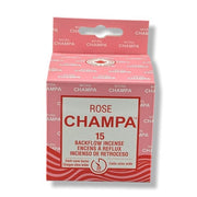 Rose Champa incense packaging on a white background