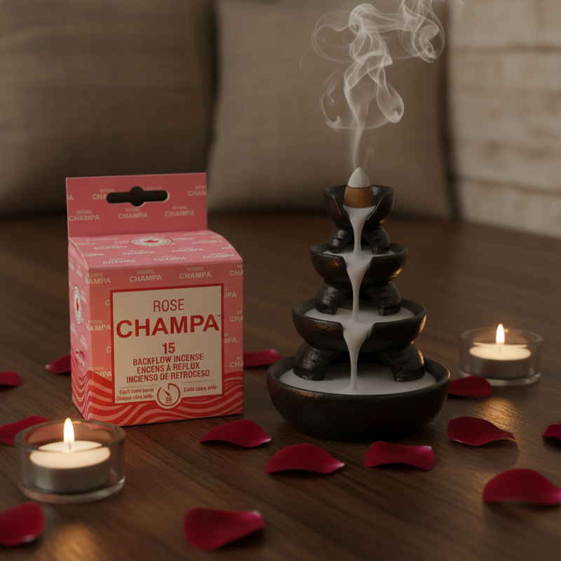 Champa Backflow Cones Rose