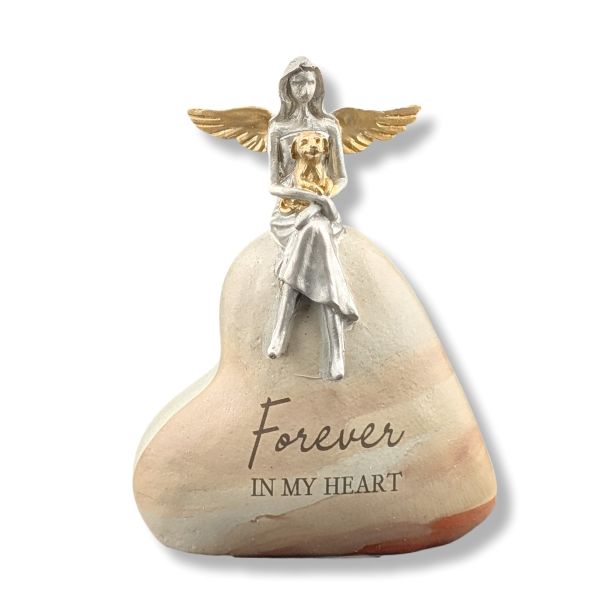 Angel on Heart Forever in my Heart with Dog