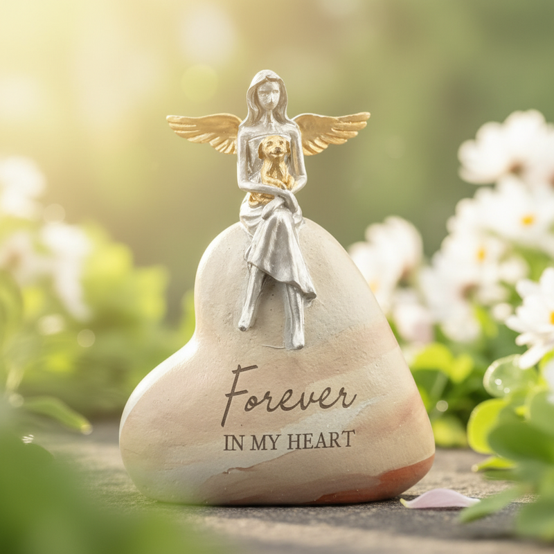 Angel on Heart Forever in my Heart with Dog