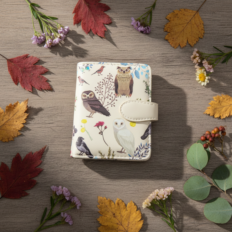 Small Zipper Wallet Wild Bird Beige