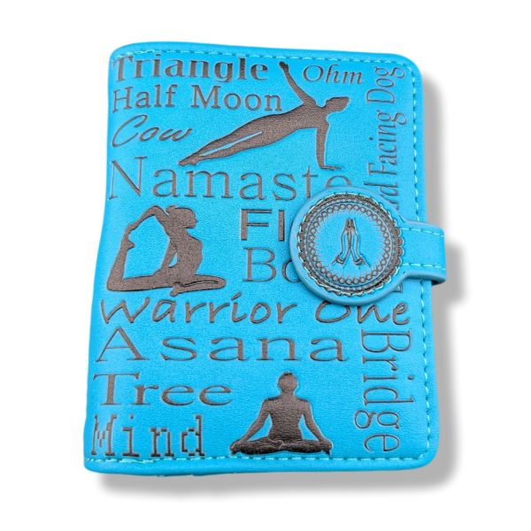 Small Zipper Wallet Find Your You Balance Blue