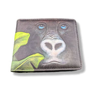 Wallet with gorilla design on a white background
