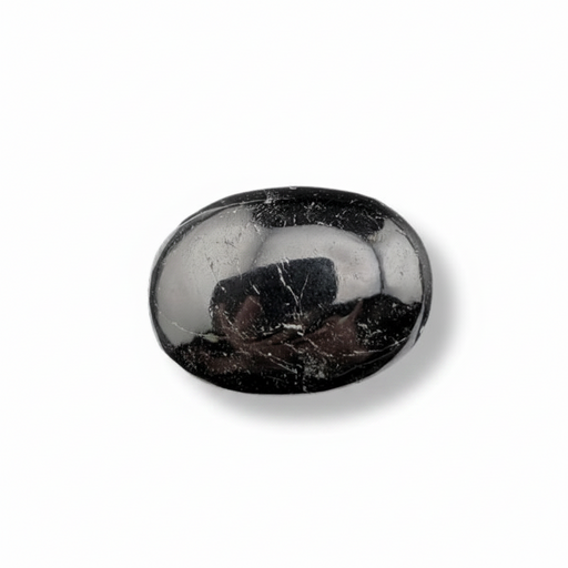 Black and white marbled stone on a white background