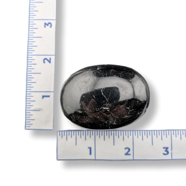 Rocks Black Tourmaline Palmstone 108g Approximate