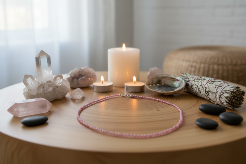3mm Necklace Garnet