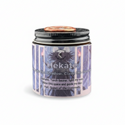 Candle jar with 'Hekate' label on a white background