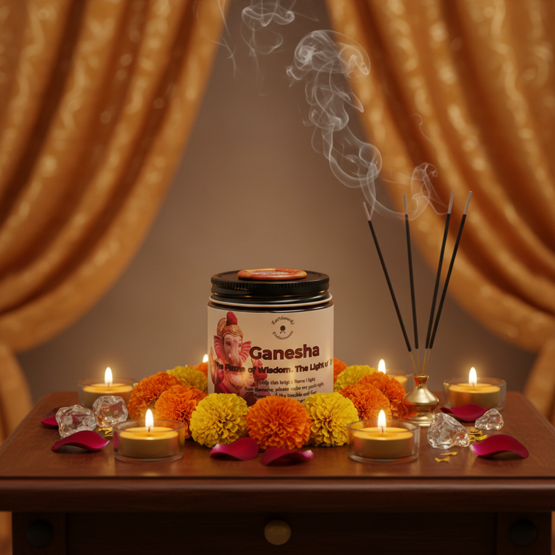 Earthworks Enchantments Candle Ganesha