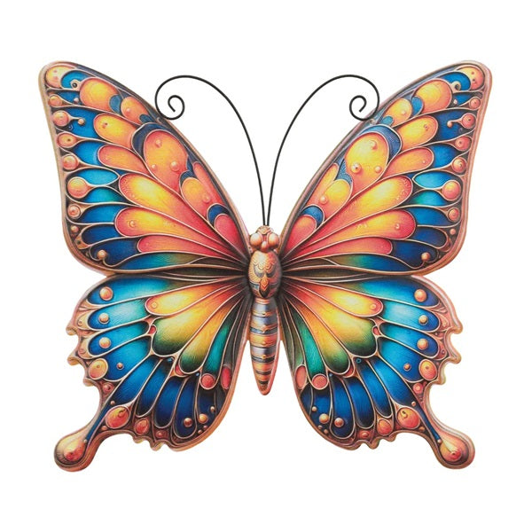 Colorful butterfly design on a white background