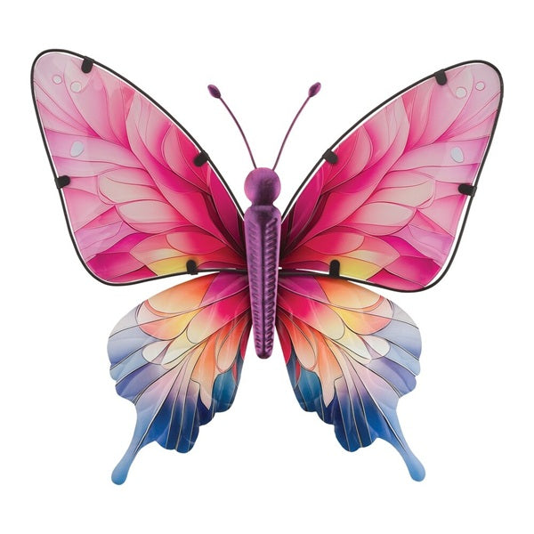 Colorful butterfly-shaped kite on a white background
