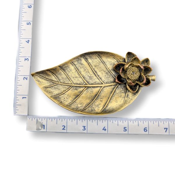 Resin Incense Burner Lotus & Leaf