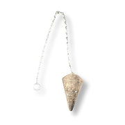 Smokey Quartz pendulum on a white background