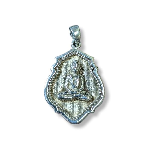 Pendant Buddha on Leaf Sterling Silver