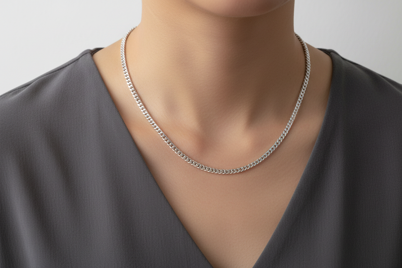 24" Sterling Silver Chain Curb