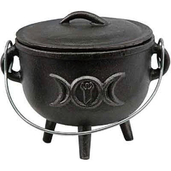 Cast Iron Cauldron Moon Goddess
