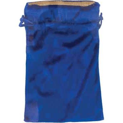 Bag Velvet Lined Blue Gold Lined