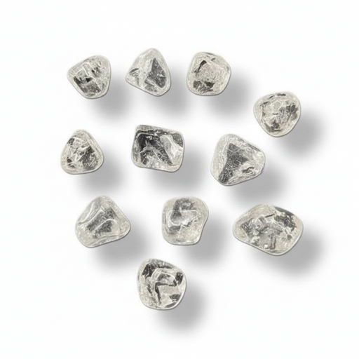 Tumbled quartz crystal  on a white background