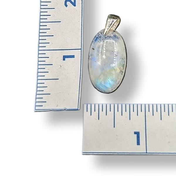 Pendant Rainbow Moonstone Sterling Silver