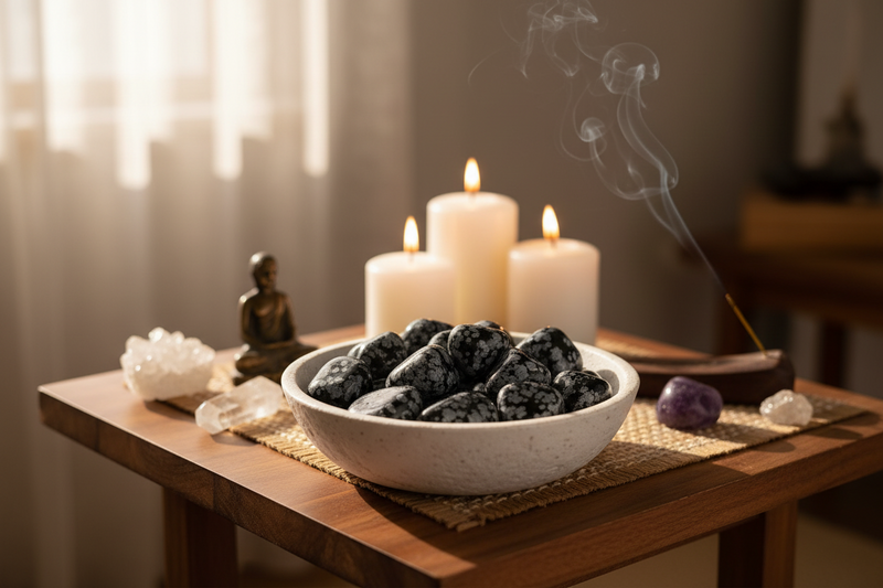 Rocks Snowflake Obsidian Tumbled