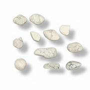 Howlite  on a white background 