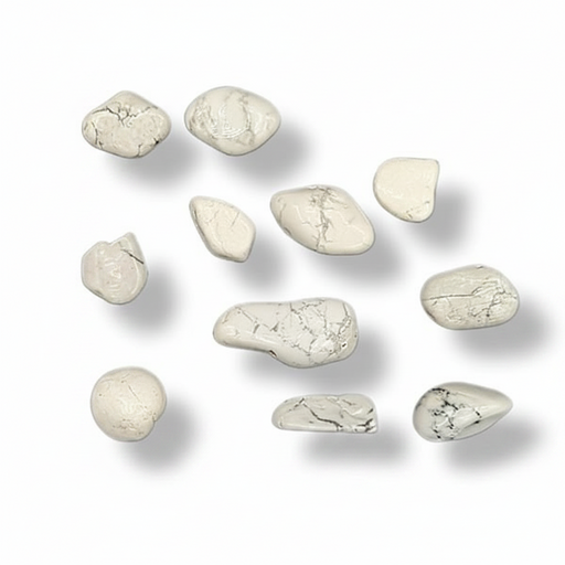 Howlite  on a white background 