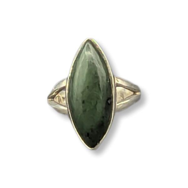 Ring Jade Size 4 Sterling Silver