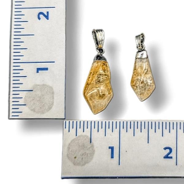 Pendant Citrine Diamond Shaped