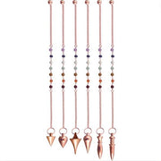 Set of pendulums copper  on a white background