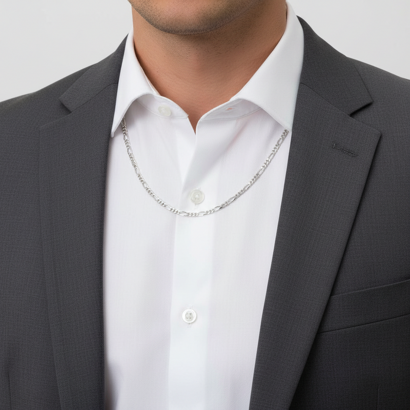 16" Sterling Silver Chain Figaro