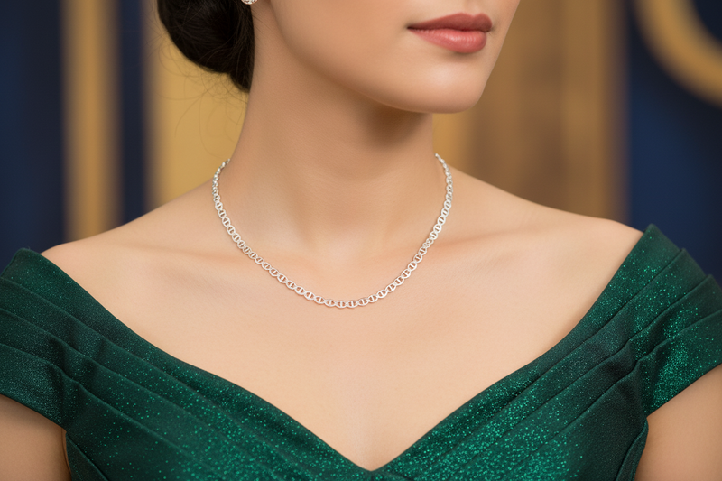 16" Sterling Silver Chain Flat Marina