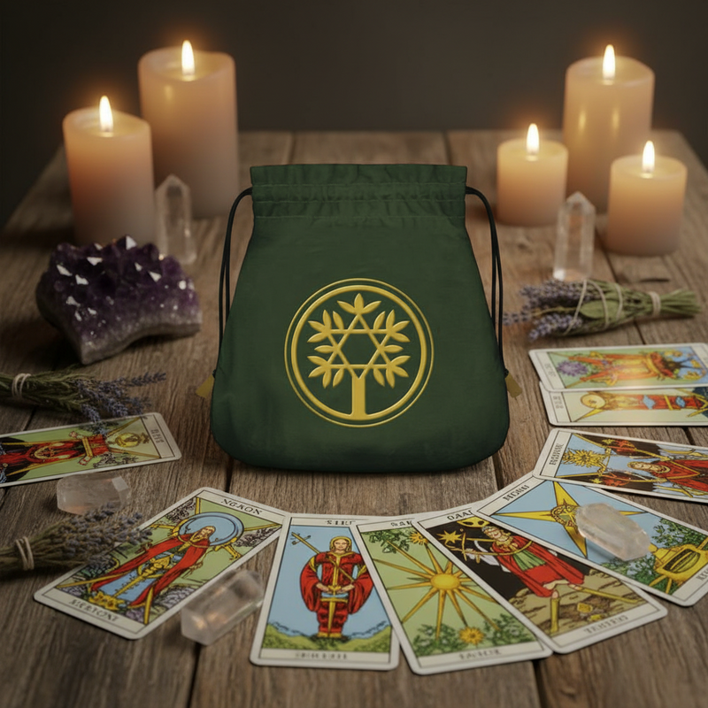 Tarot Bag Celtic Tree Velvet