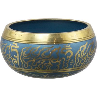 Singing Bowl Eye of Buddha Blue