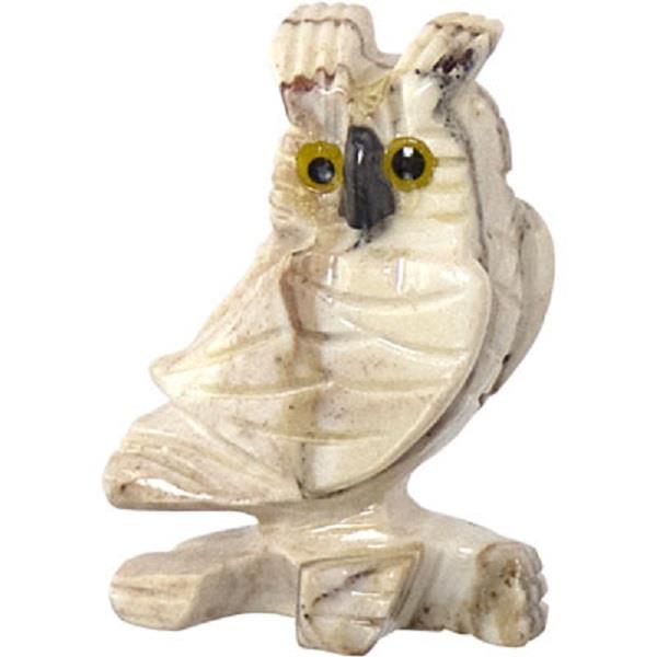 Dolomite Spirit Animal Owl 1.25"