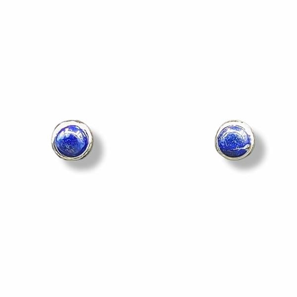 Earrings Lapis Lazuli Sterling Silver Stud