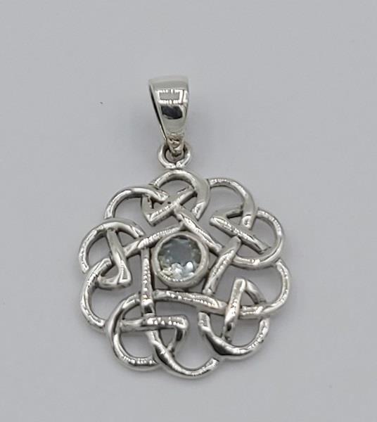 Pendant Blue Topaz Celtic