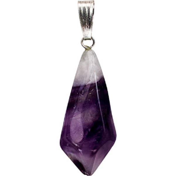 Pendant Chevron Amethyst Diamond Shaped