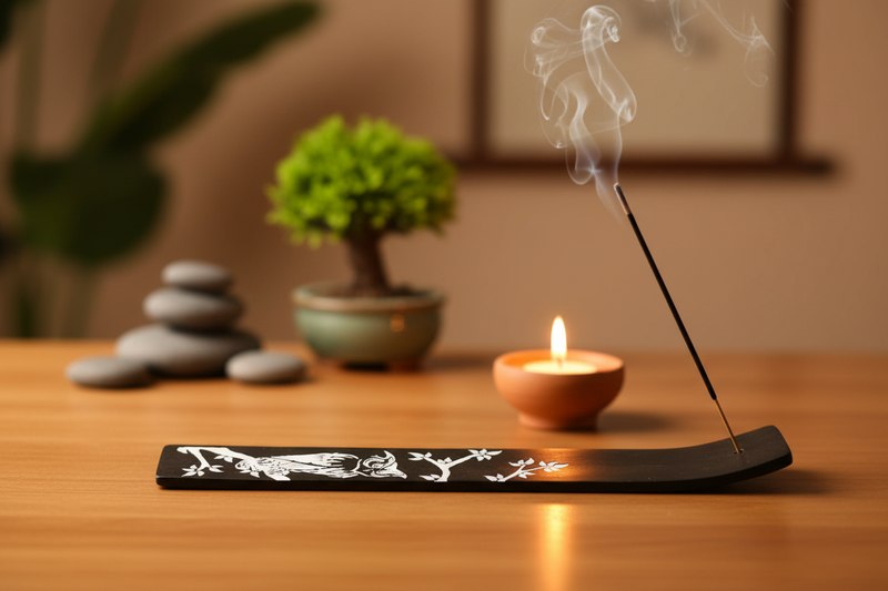 Incense Burner Black Owl