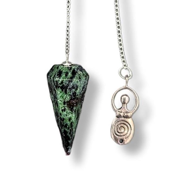 Pendulum Ruby In Zoisite Goddess