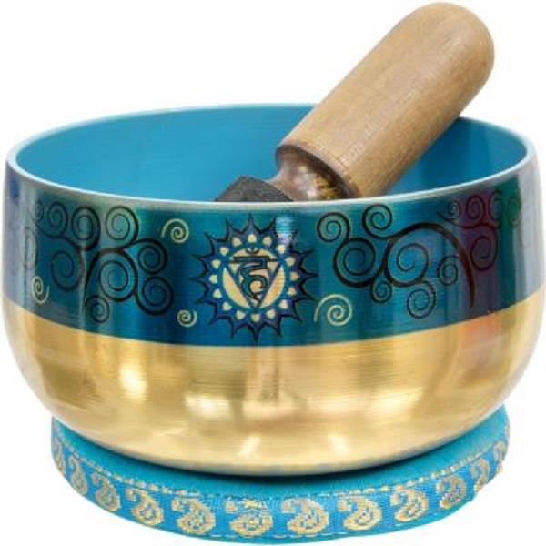 5" Singing Bowl Throat Chakra Blue