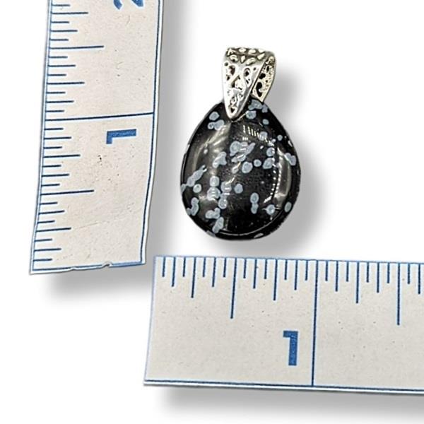 Pendant Snowflake Obsidian