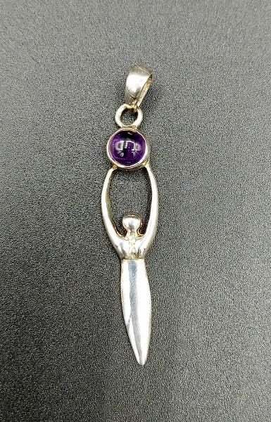 Pendant Amethyst Goddess Sterling Silver
