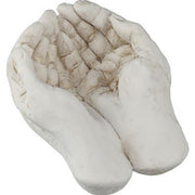 Pair of white hands  on a white background