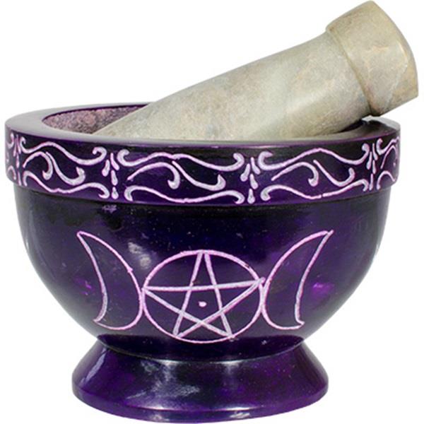 Mortar & Pestle Purple Pentacle