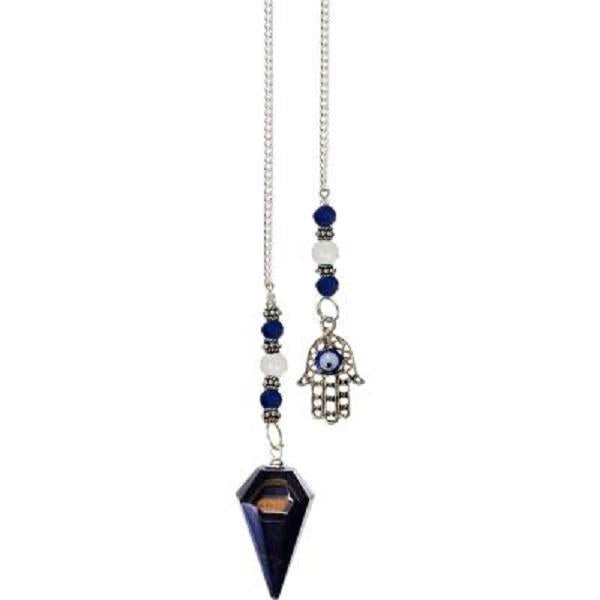 Pendulum Blue Tiger's Eye Fatima Hand