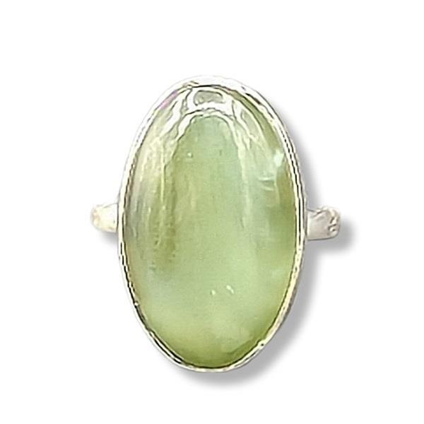 Ring Jade Size 8 Sterling Silver